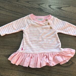 Ralph Lauren baby girl velour striped dress